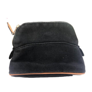 Hermes Cosmetics Pouch canvas black Boride pouch mini mini