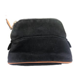 Hermes Cosmetics Pouch canvas black Boride pouch mini mini