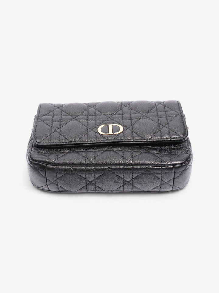Christian Dior Caro Pouch Black Calfskin Leather
