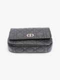 Christian Dior Caro Pouch Black Calfskin Leather