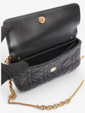 Christian Dior Caro Pouch Black Calfskin Leather