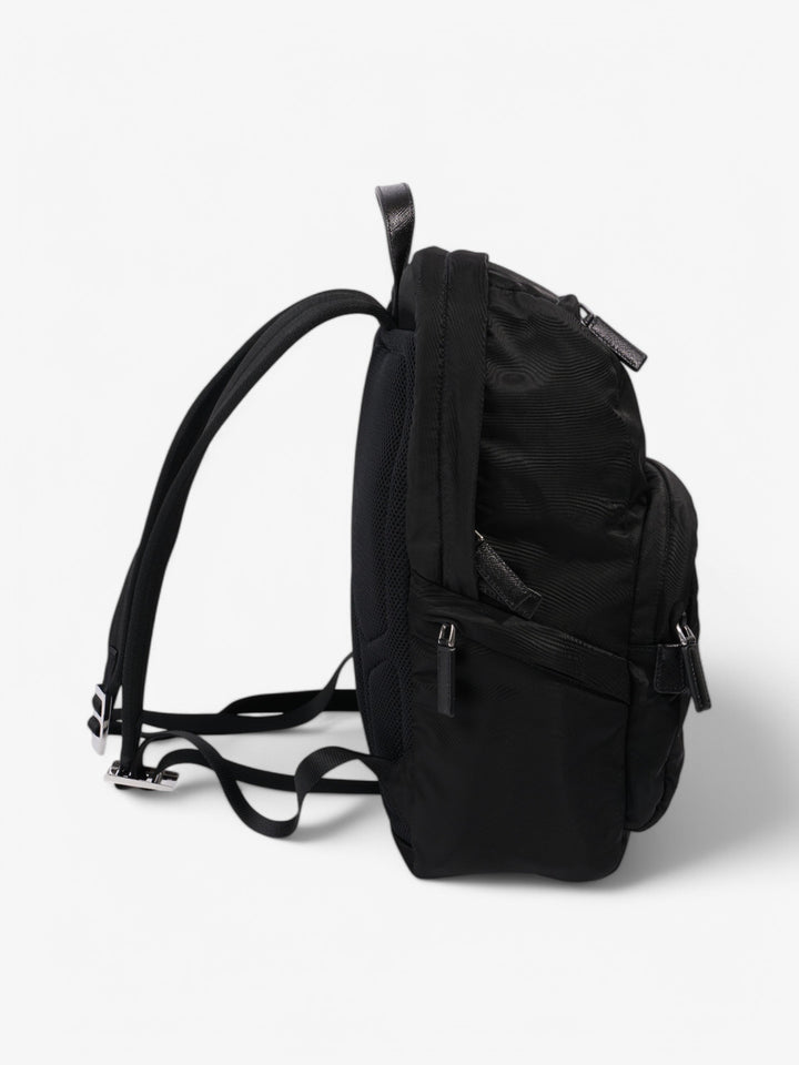 Prada Triangle Logo Backpack Black Re Nylon