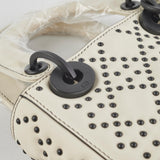 Christian Dior Mini Lady Dior Studded Ivory