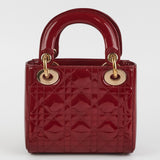Christian Dior Lady Dior Mini Patent Red