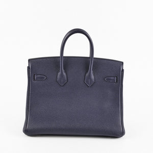 Hermes Birkin 25 Bleu Nuit Togo A Stamp