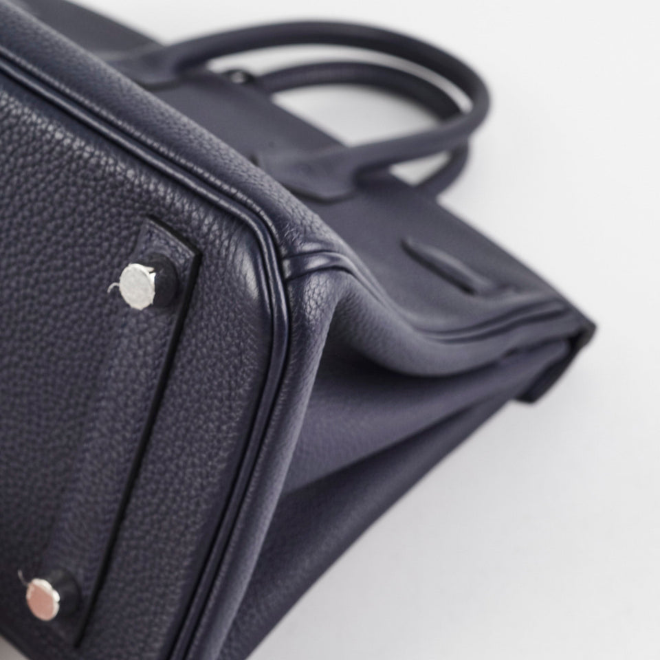 Hermes Birkin 25 Bleu Nuit Togo A Stamp