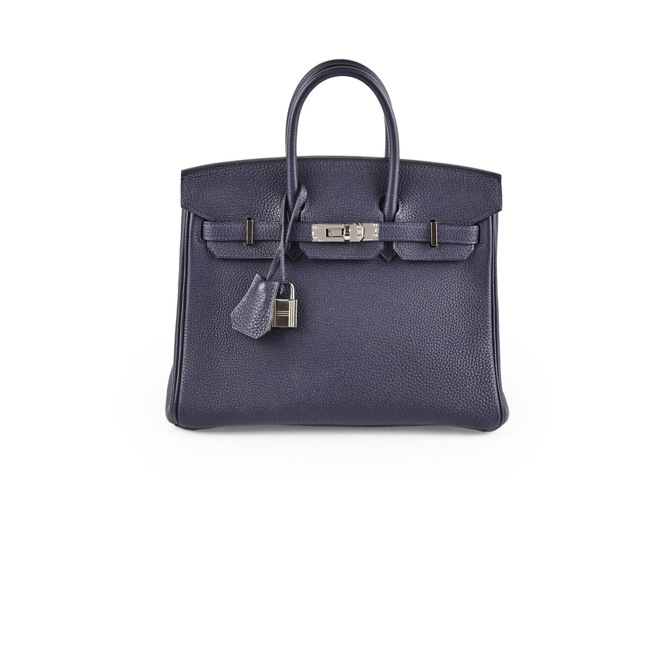 Hermes Birkin 25 Bleu Nuit Togo A Stamp