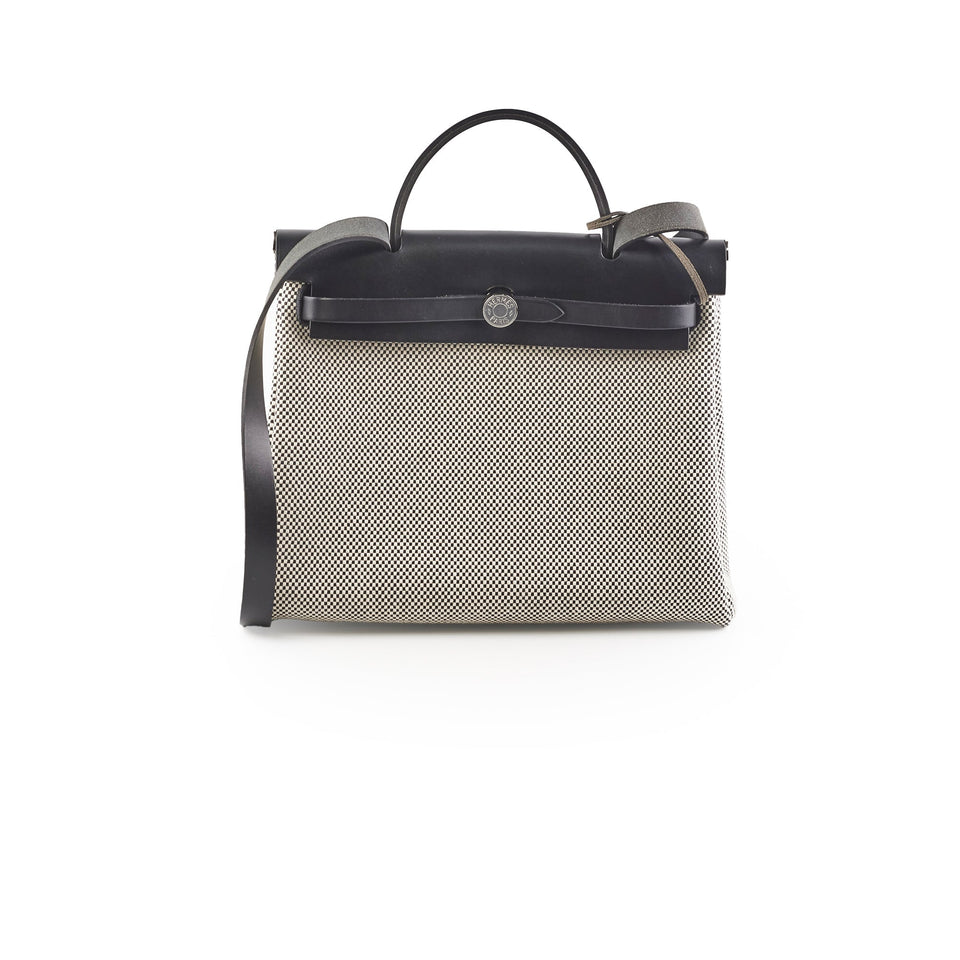 Hermes Herbag Zip 31 Retourne Black/White - Y Stamp