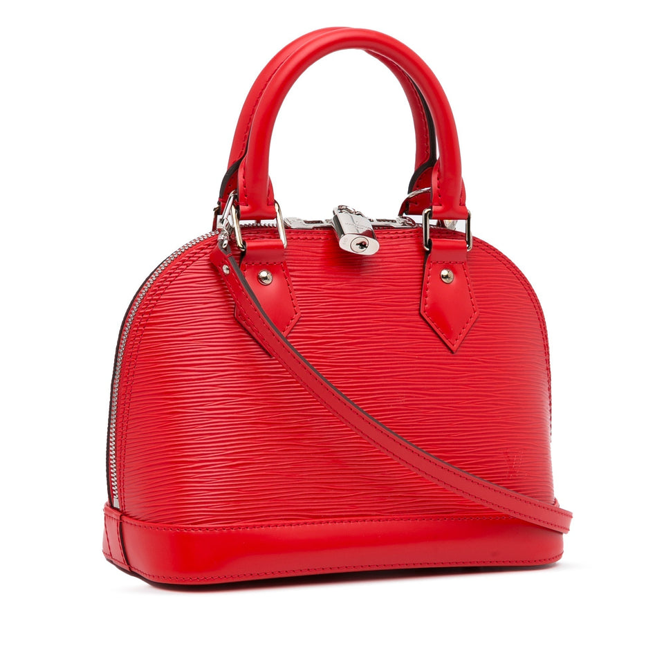 Louis Vuitton Alma BB Red Epi Handbag
