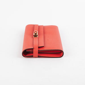 Hermes Kelly Long Wallet Epsom Rose Jaipur X Stamp (2016)