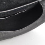 Christian Dior Grained Calfskin Medium Bobby Flap Black