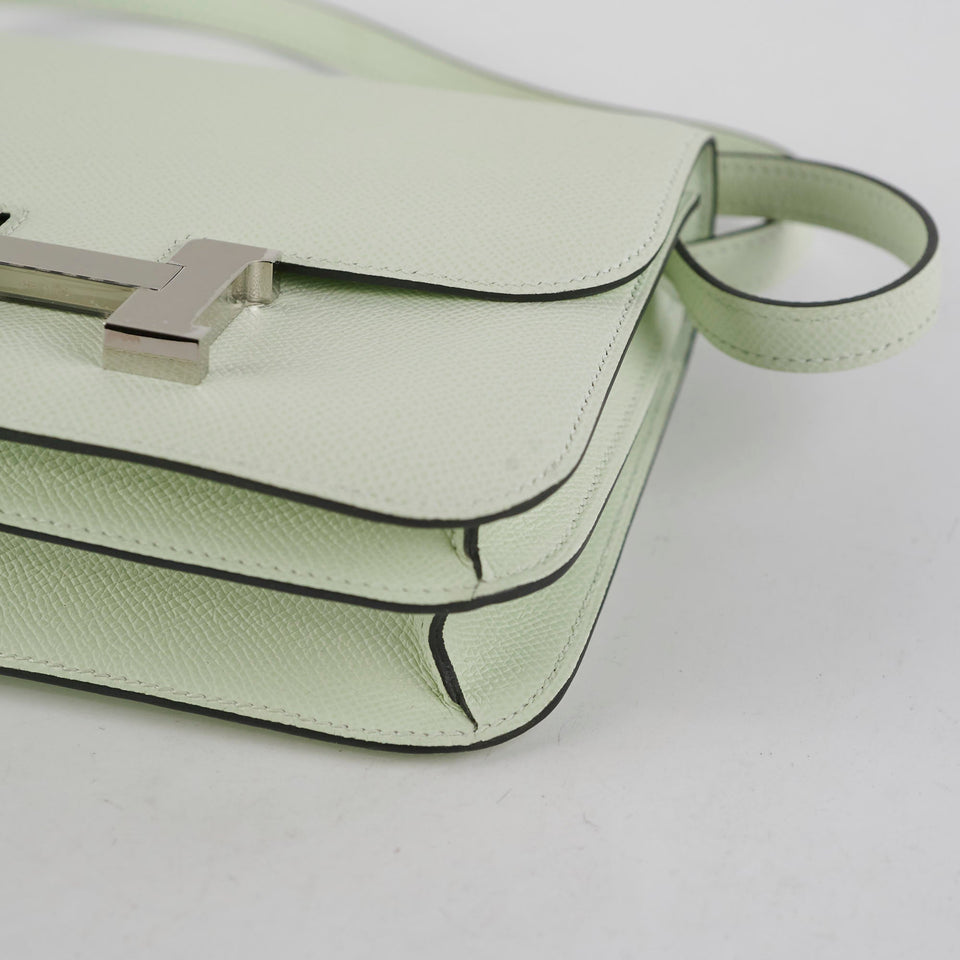 Hermes Constance 18 Mini Vert Fizz Epsom - U Stamp 2022