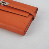 Hermes Kelly Long Wallet Orange Epsom