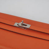 Hermes Kelly Long Wallet Orange Epsom