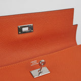 Hermes Kelly Long Wallet Orange Epsom