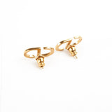 Christian Dior CD Logo Gold Earrings Costume Jewellery