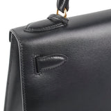 Hermes Kelly 28 Box Calf Black - Z Circle Stamp 1996