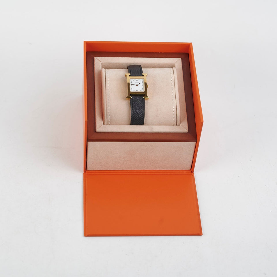 Hermes Heure H Hour Watch Black Small 25mm