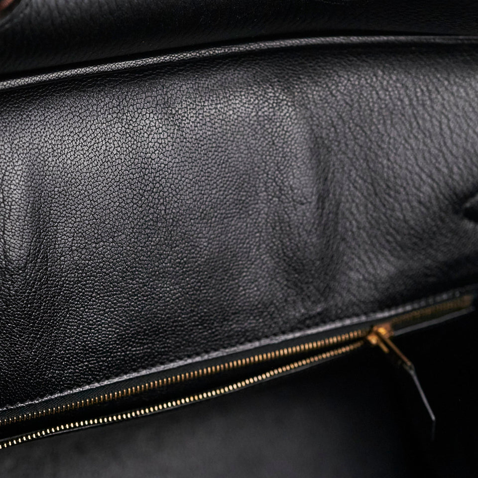 Hermes Birkin 35 Ardennes Black GHW - C Square Stamp
