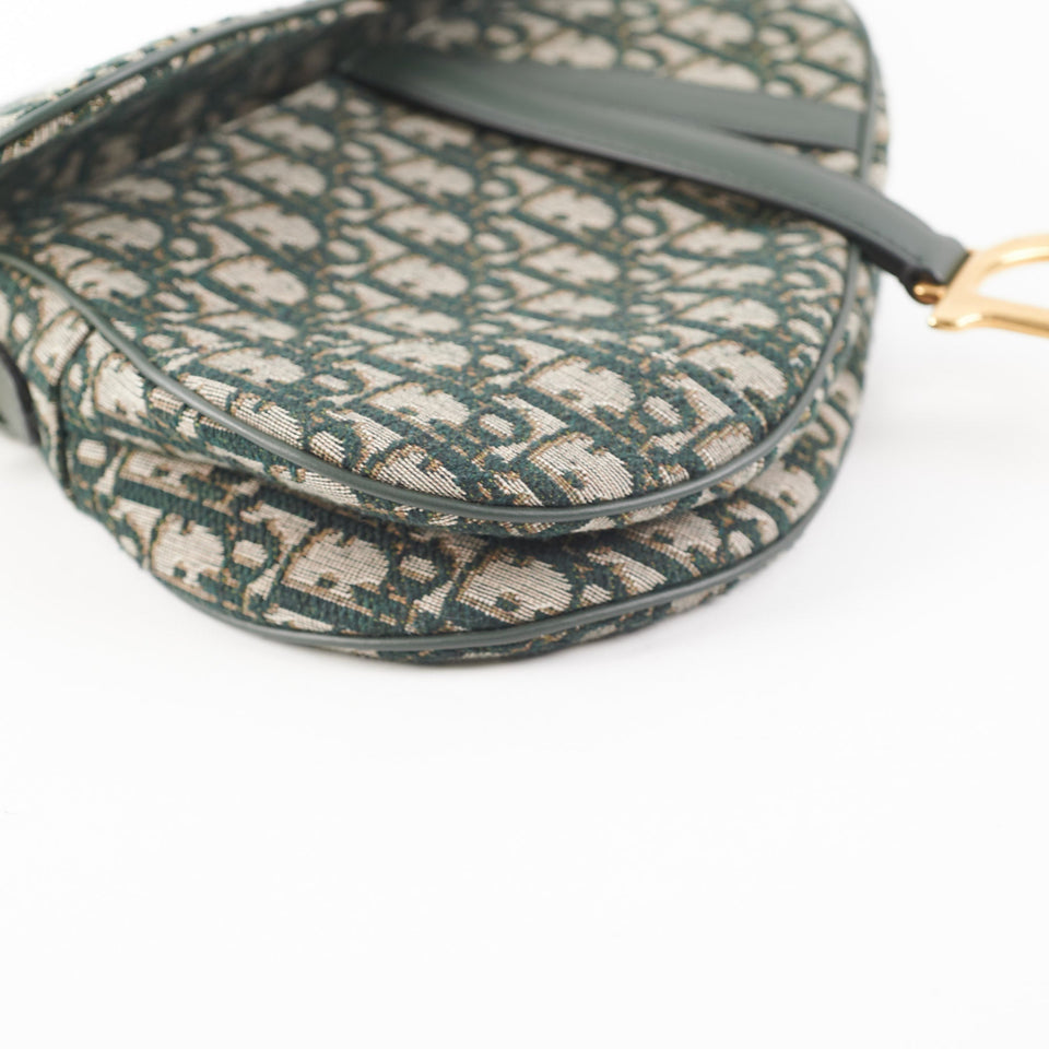 Dior Saddle Bag Oblique Green