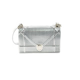 Dior Medium Diorama Metallic Silver