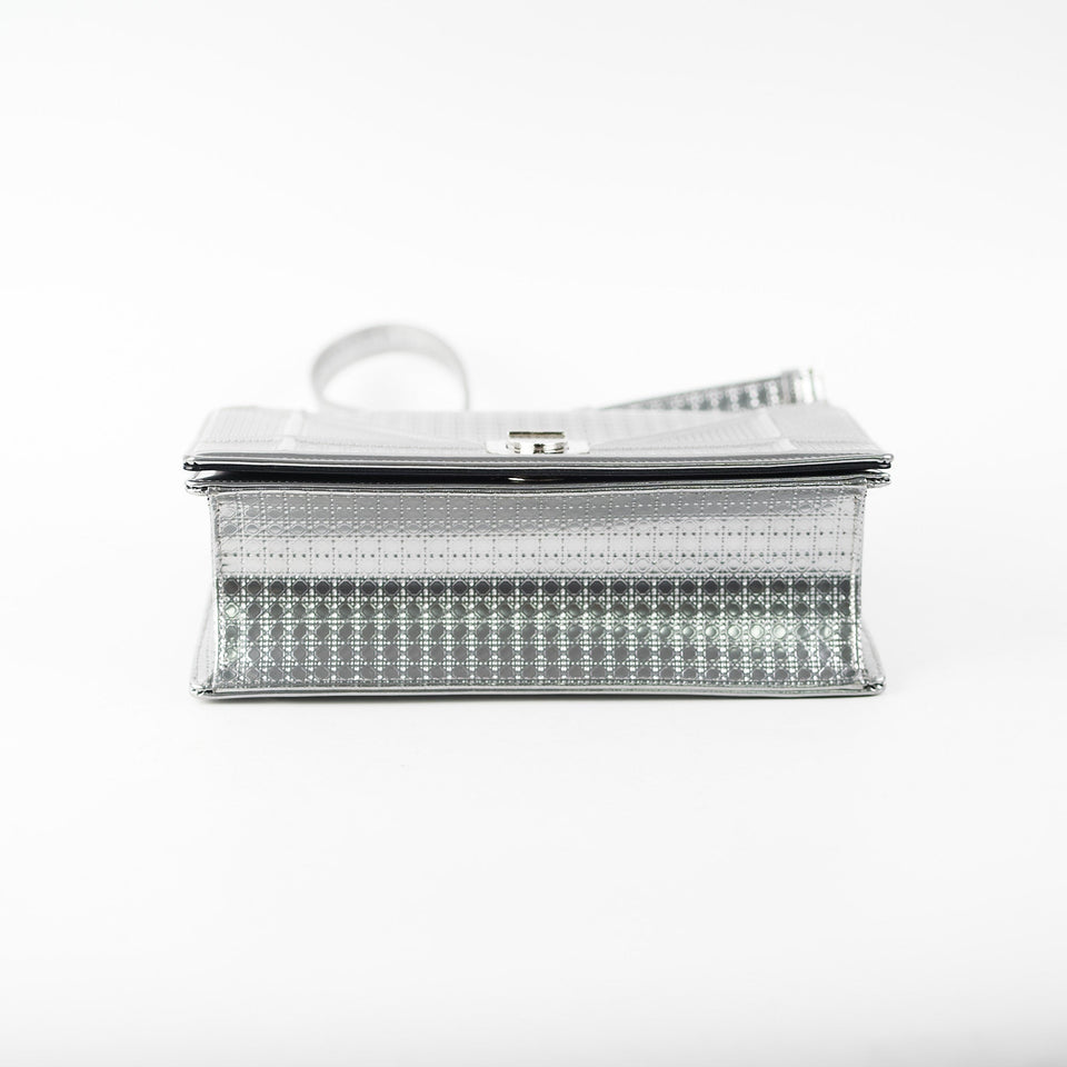 Dior Medium Diorama Metallic Silver