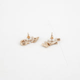 Chanel Logo Cha-Nel Crsytal Earrings Costume Jewellery