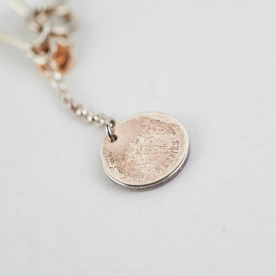 Hermes Ex-Libris Silver Necklace