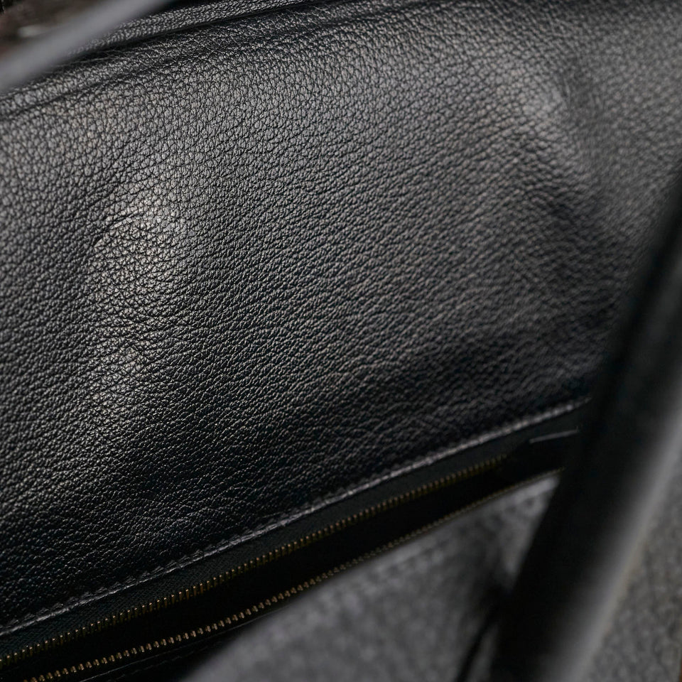 Hermes Birkin 35 Black Clemence Stamp Z Circle