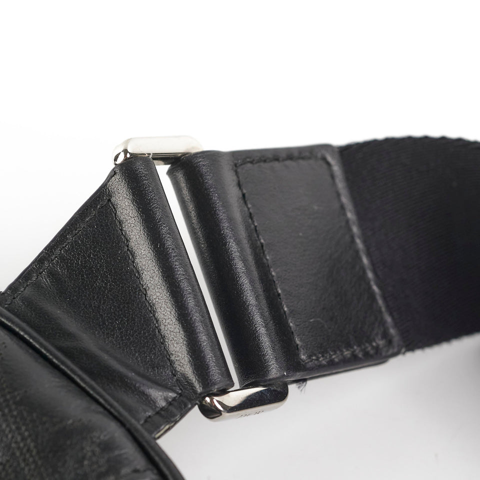 Christian Dior Mens Oblique Leather Saddle Bag