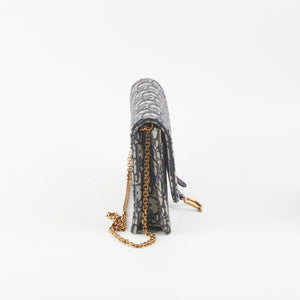 Christian Dior Saddle Oblique Wallet On Chain