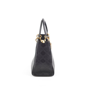 Dior Medium Lady Dior Cannage Bag Black