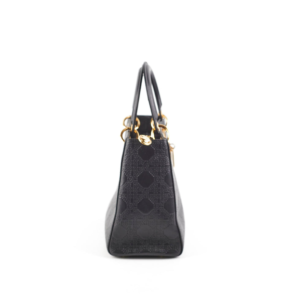 Dior Medium Lady Dior Cannage Bag Black