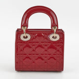 Christian Dior Lady Dior Mini Patent Red