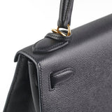 Hermes Kelly 28 Epsom Black D Stamp