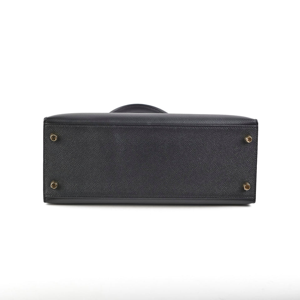 Hermes Kelly 28 Epsom Black D Stamp