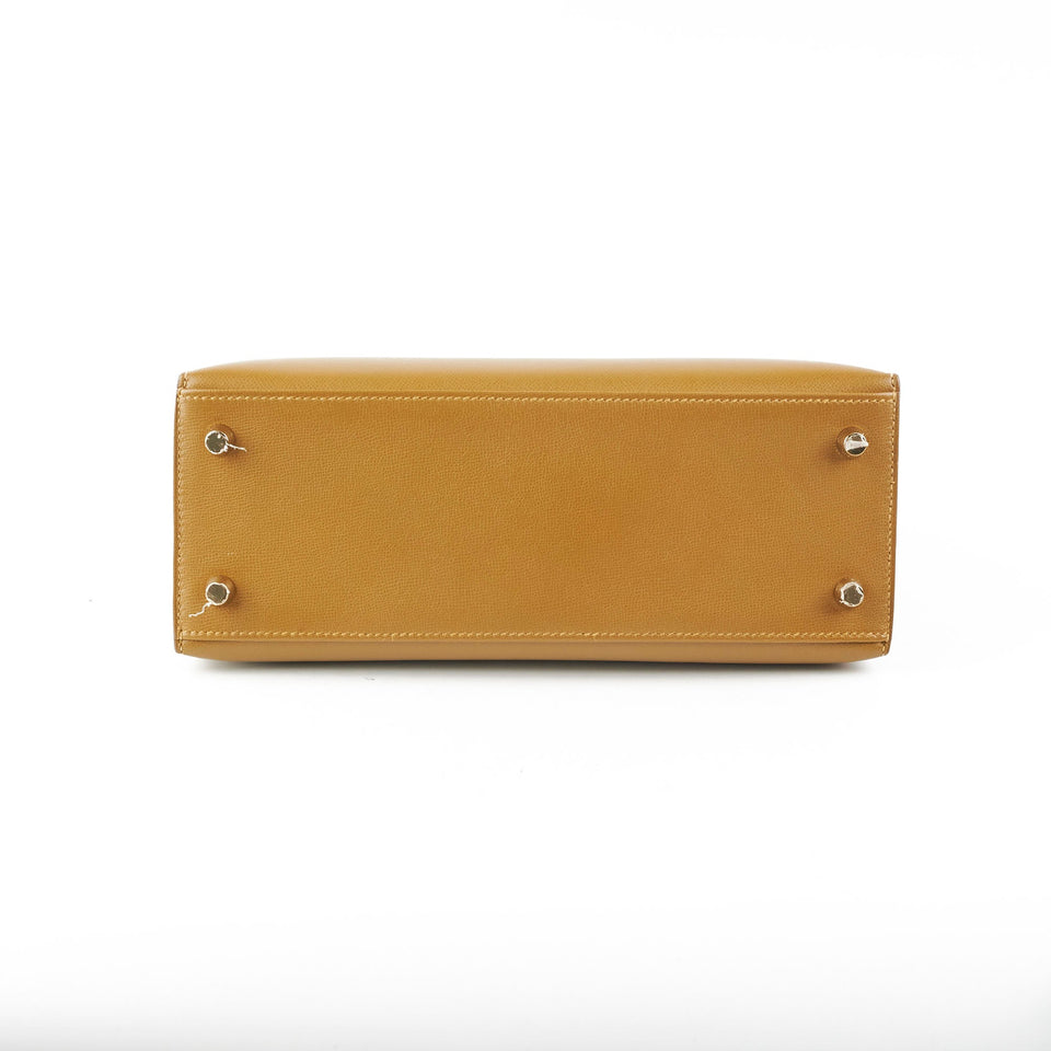 Hermes Kelly 25 Sellier Madame U8 Bronze Dore - Stamp Z