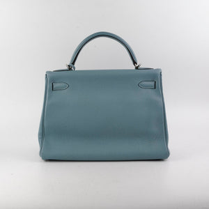 Hermes Kelly 32 Bleu Clemence - M Square