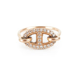 Hermes Farandole Ring Size 51 Rose Gold with Diamonds