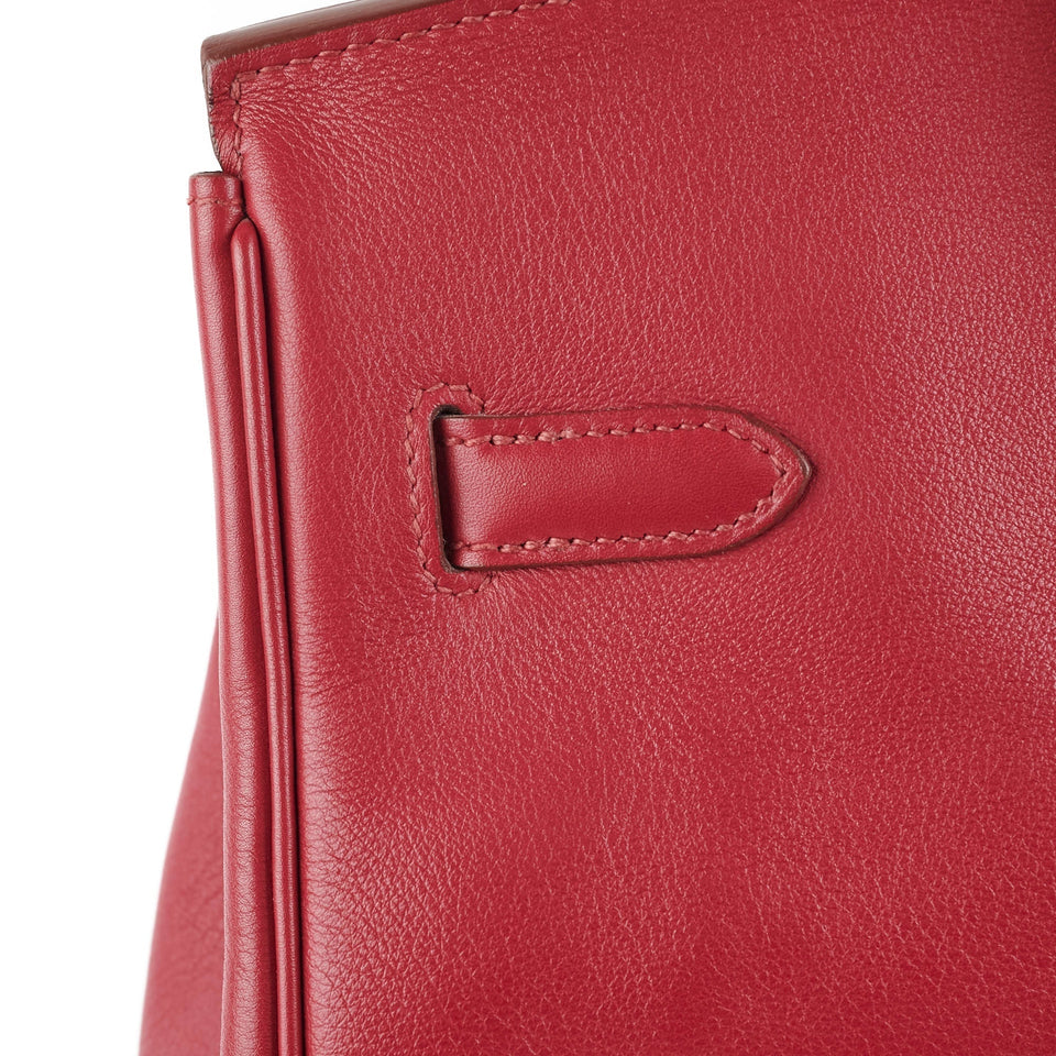 Hermes Birkin 35 Rubis O Square Stamp