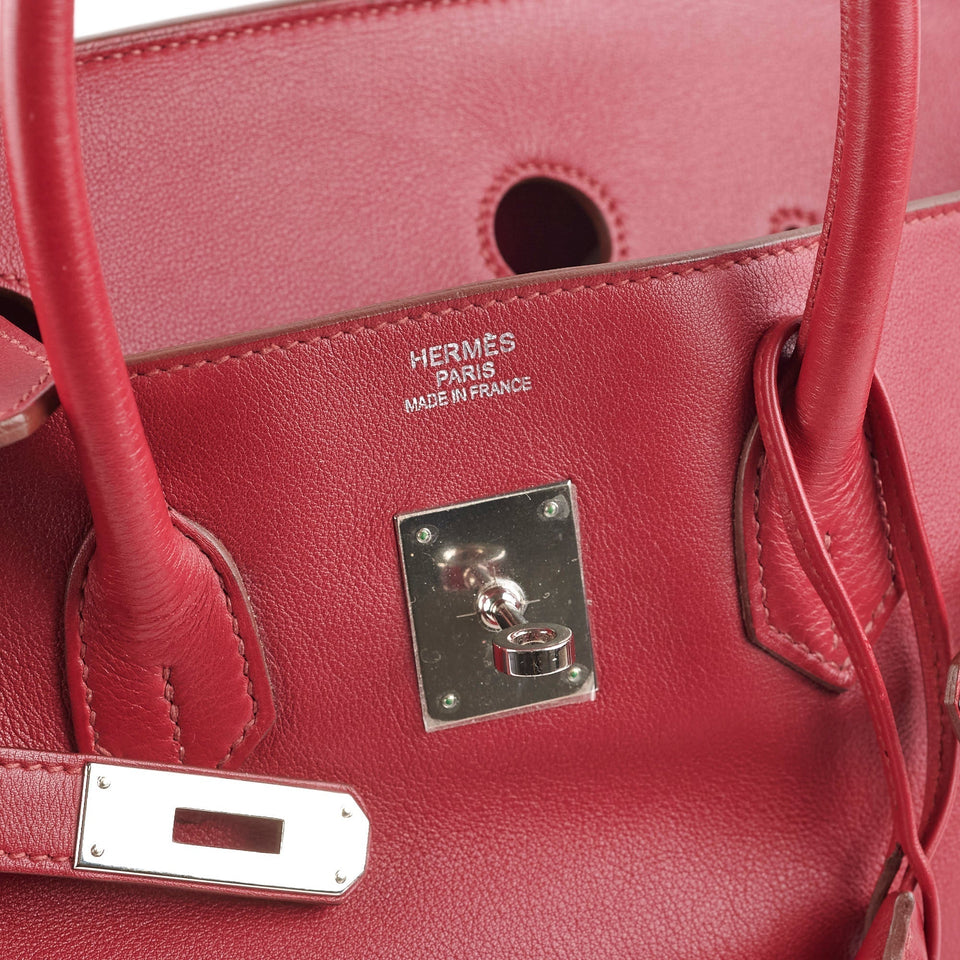 Hermes Birkin 35 Rubis O Square Stamp