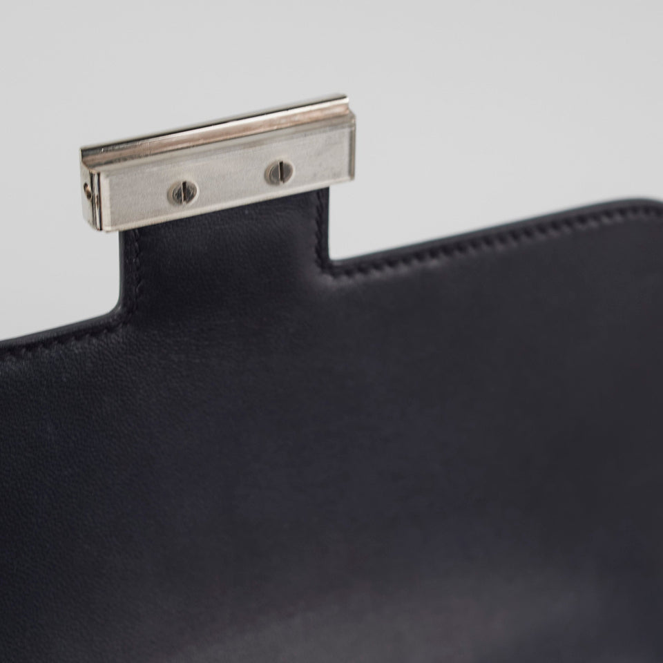 Hermes 24 Constance Epsom Blue Indigo  Stamp X