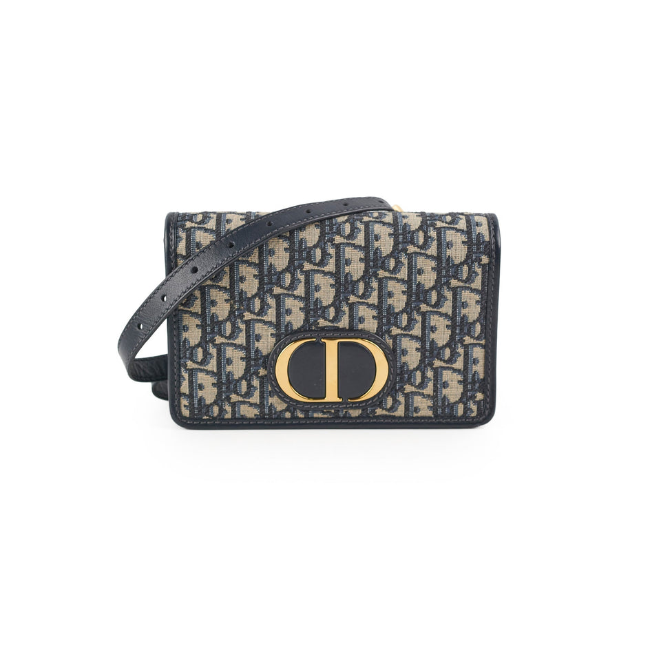 Christian Dior 2 n 1 Oblique Pouch Blue