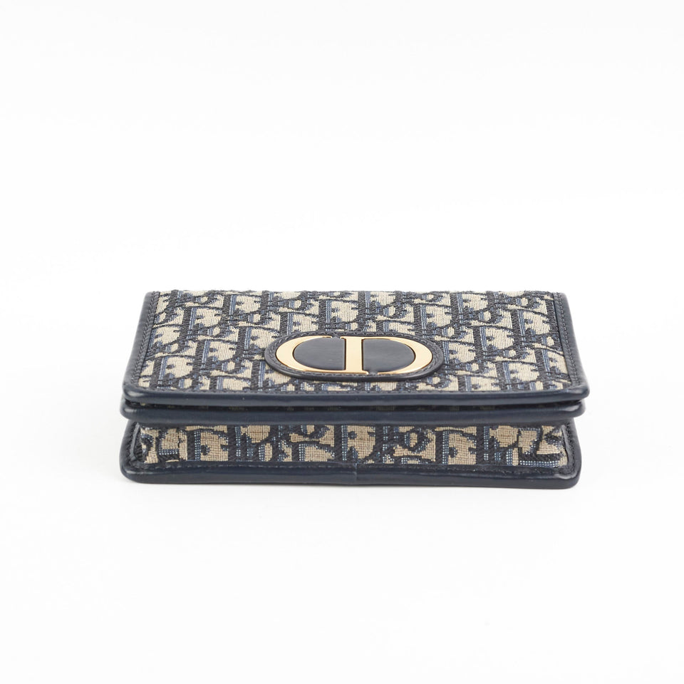 Christian Dior 2 n 1 Oblique Pouch Blue