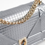 Christian Dior Micro Cannage Medum Diorama Metallic Silver