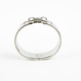 Hermes Clic H Bracelet Size GM  Platine/Blanc