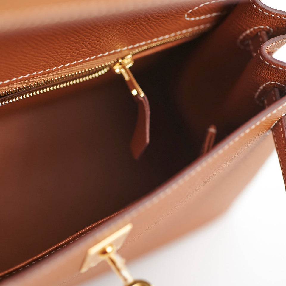 Hermes Kelly 25 Epsom Gold - Z Stamp