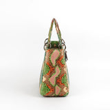 Christian Dior Medium Lady Dior Green Python