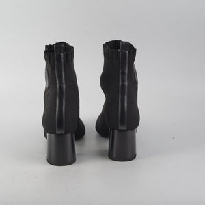 Hermes Black Knit Boots Size 37
