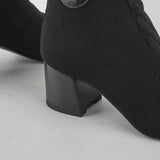 Hermes Black Knit Boots Size 37